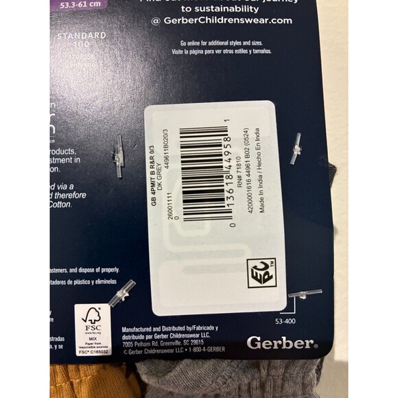 NWT Gerber 4-Count Baby Mittens - 0-3M - Picture 3 of 3